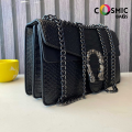 Snake Leather Pattern Sling Bag For Women Envelope Shaped Crossbody Bag Solid Color Ladies Shoulder Bag. 