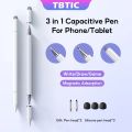 TBTIC Universal 3 in 1 Stylus Capacitive Pen For iPad Matepad Phone Touch Screen Android Tablet Pencil.