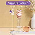 Install pacifier type baby feeder with anti choking throat and graduated needle cylinder measuring cup for feeding fruit juice AP1330.