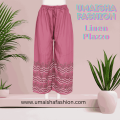 Fashion Trend Soft Quality Fabrics Print Palazzo For Woman. উমাইশা ফ্যাশান নিয়ে এসেছে সফট লোণ এর প্রিন্ট প্লাজো . শতভাগ খাঁটি ও নরম সুতি লিনেন মিক্স কাপড় দিয়ে তৈরি করা হয়েছে.. 