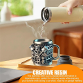 V6 Engines Stainless Steel Cup Coffee Mug Car Engine Coffee Cup with Insulated Handle for Car Lovers Gift. 