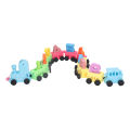 Kids Digital Train Toy, Colorful Shape Recognition Educational Numbers Train Toy Improve Coordination for Home Play.