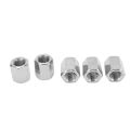 M16 Hex Coupling Nut, 6 Sides Rustproof Portable Coupling Nut Set Silver for Threaded Rods. 