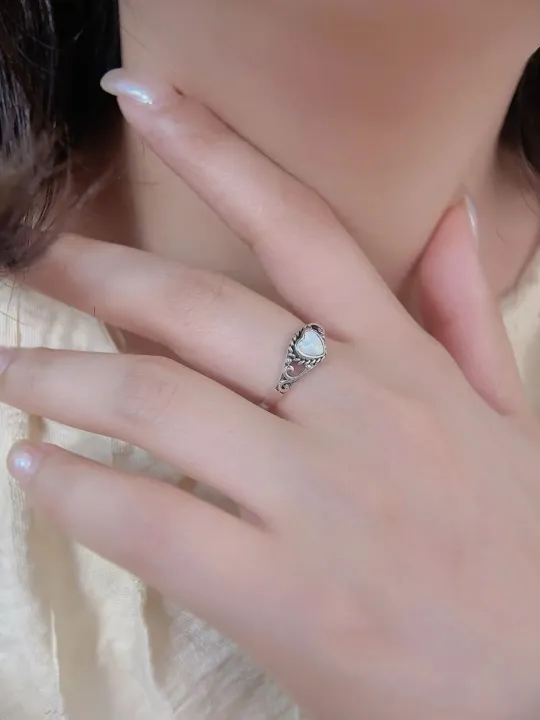 2023%20Popular%20Heart%20shaped%20Australian%20Treasure%20Ring%20S925%20Sterling%20Silver%20with%20Diamonds%20Fashion%20Versatile%20Simple%20Ring%20for%20Women%20-%20Image%204