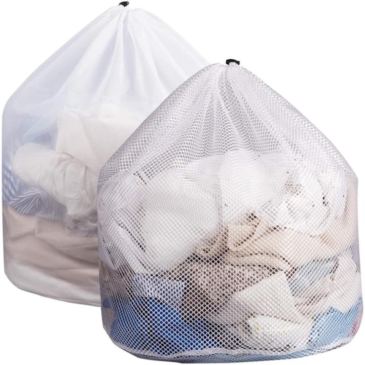 4 Size Mesh Laundry Bag Polyester Laundry Wash Bags Coarse Net Laundry Basket Laundry Bags for Washing Machines Mesh Bra Bag