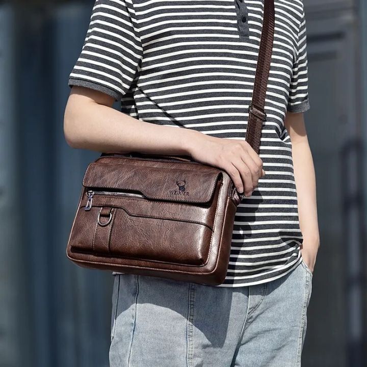 Weixier%20Men%20Shoulder%20Bag%20for%209.7%20Ipad%20Men%20PU%20Leather%20Flaps%20Men's%20Crossbody%20Bag%20Business%20Flap%20Male%20Solid%20Messenger%20Bag%20Travel%20Bag%20-%20Image%203