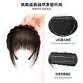 Air Bangs Wig Female Fishbone Plaits Wig Hair Hoop Bangs Natural Forehead Wig Set Invisible Seamless Fake Bangs.