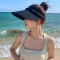 Topless Hat Summer Sun Protection Uv Protection Riding Wild Big Brim Outdoor Sports Cover Face Sun Hat.