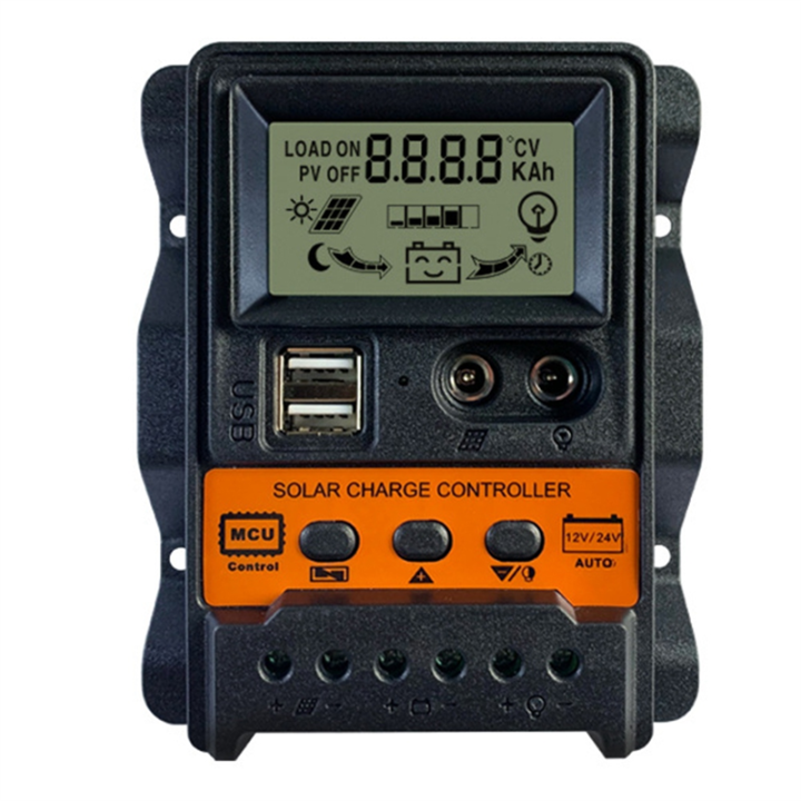 30A Solar Charge Controller Solar Panel Controller 2 USB LCD - solar charge controller