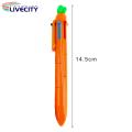 Signing Pen Carrot Shaped Ballpoint Pen 6 Color Retractable Stationery Pen for School Smooth Writing Ideal for Southeast Asian Buyers. 