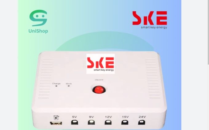 SKE SK616 Mini UPS For Wifi Router + ONU + IP Cam/CC Cam ( 13,200mAh With 5 Output)