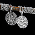 Viking Stainless Steel Wolf Head Necklace Men Odin Symbol Amulet Pendant Necklace Jewelry Vintage Accessories Wholesale.