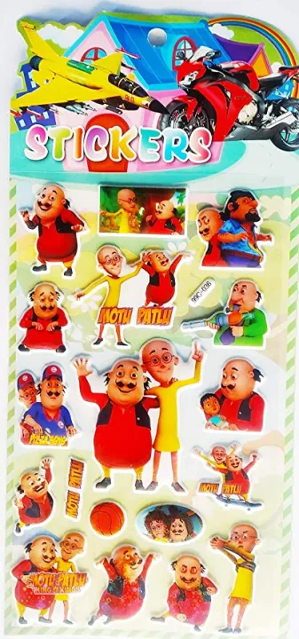Stickers%20Kids%203D%20Puffy%20Favourite%20Motu%20Patlu%20Cartoon%20Character%20Stickers%20-%20Image%204