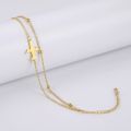 【On Sale】 Lucktune Airplane Pendant Anklet for Women Stainless Steel Plane Double Bead Chain Foot Chain Boho Summer Beach Jewelry.