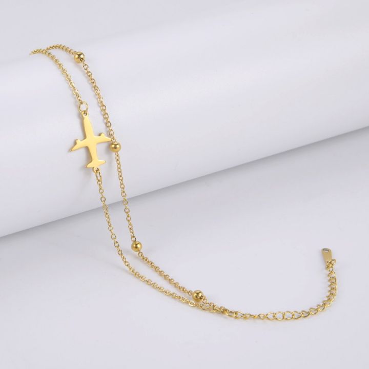%E3%80%90On%20Sale%E3%80%91%20Lucktune%20Airplane%20Pendant%20Anklet%20for%20Women%20Stainless%20Steel%20Plane%20Double%20Bead%20Chain%20Foot%20Chain%20Boho%20Summer%20Beach%20Jewelry%20-%20Image%203