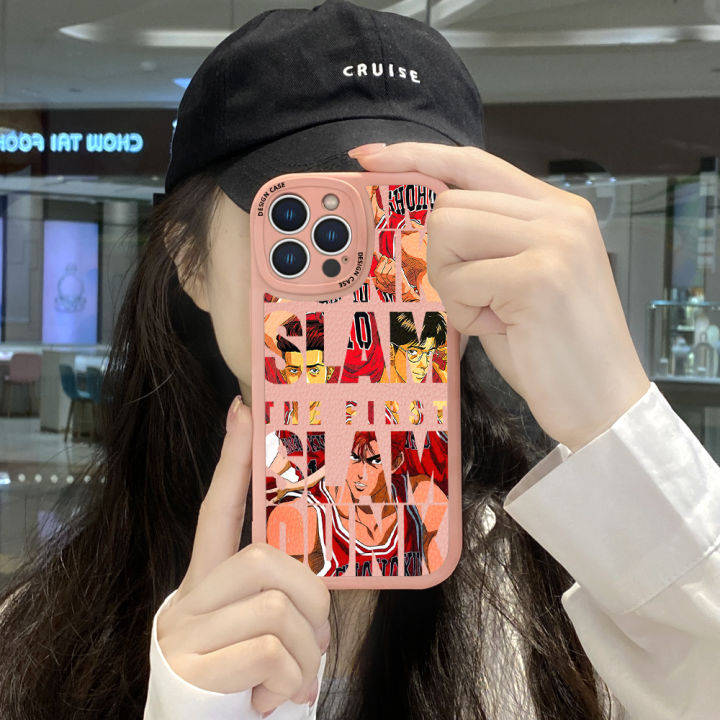 AMORVOR%20for%20Realme%20C55%20Back%20Cover%20Cartoon%20SLAM%20DUNK%20PU%20Leather%20Case%20Soft%20Silicone%20Edge%20Mobile%20Cover%20-%20Image%205