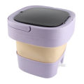 6L Mini Portable Bucket Washer Foldable Automatic Mini Clothes Washer with Soft Spin Dry 100-240V for Home Drom Baby Pet Clothes. 