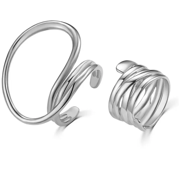 Enacolor%202Pcs/Set%20Simple%20Alloy%20Metal%20Geometric%20Opening%20Ring%20Adjustable%20Accessories%20Female%20-%20Image%206