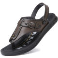 Casual flip-flops men's summer non-slip outdoor dual-use wear sandals microfiber splint slippers sandals men. 