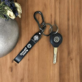 1 Pcs Royal Enfield Branded Motorcycle Leather Keychain Ring with Screwdriver – Metal Key Ring & Carabiner Clip. 