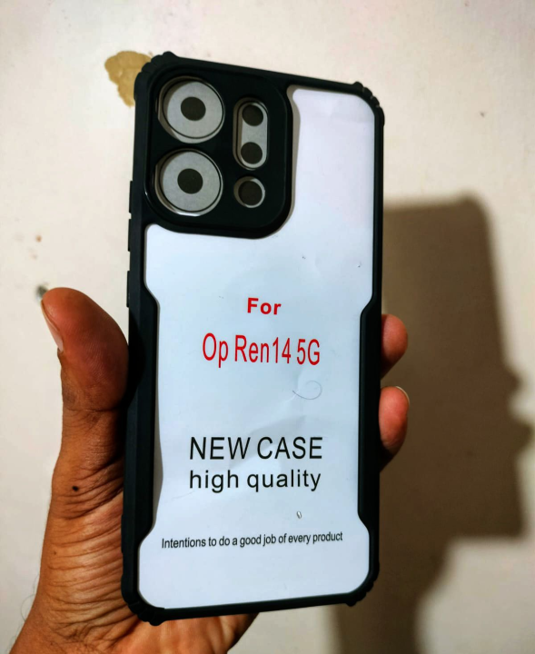For Oppo Reno 14 5G - Xunnd New High Quality Cases Shockproof TPU Bumper Hard Clear Acrylic Mobile Phone Case Back Cover