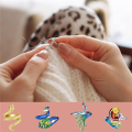 8-Piece Set of Adjustable Knitted Crochet Ring, Finger Guide Yarn Tension Ring, Crochet Ring for Finger Knitting Rings Easy Install. 