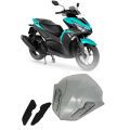 Motorcycle Windshield WindScreen Visor Viser for 155 V1 / Aerox 155 / V2 2021 Black. 