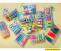 Cute Mini Highlighter 6pc Set Random Design 1pack..