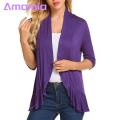 Amamia Lady Cardigan Long Sleeves Loose Ruffle Women Cardigan.