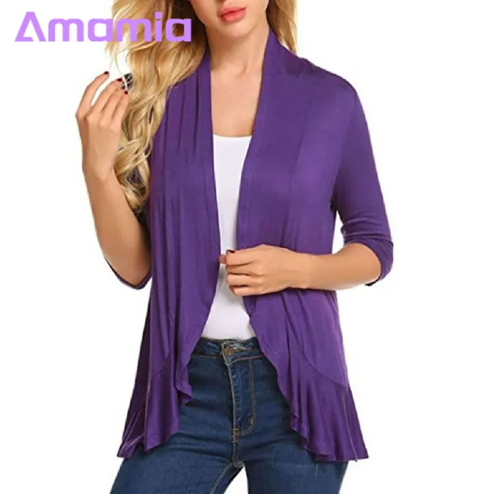 Amamia%20Lady%20Cardigan%20Long%20Sleeves%20Loose%20Ruffle%20Women%20Cardigan%20-%20Image%202