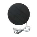 Mini Round Solar Panel 1.2W 5V 110mm with USB Port for Outdoor Mobile Phone Power Charger.