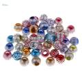 2x50 Pieces Aluminum Round Beads with Large Holes for DIY Jewelry Making 12MM.
