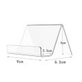 Acrylic Acrylic business card holder Portable 9*6.5*5cm Transparent Transparent card display rack Small Desktop business card storage for Office Store Meeting Business professionals Promotional events.