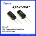10Pcs- 47uF 35V Capacitor RADIAL Electrolytic Capacitor 47uF Capacitor 35V Radial Polarized Aluminum Electrolytic Capacitors 2 Pin Leads Connections Leg. 