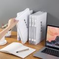 Portable A4 File Box Slim Document Organizer Case Transparent Plastic Box 12 x 9 Inch for Office Desk File Organizer Box. 