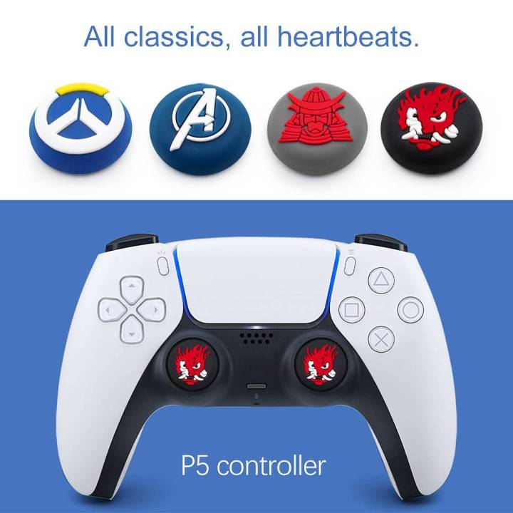 4pcs/1Set%20Soft%20Silicone%20Thumb%20Grip%20Stick%20Cap%20Cover%20For%20PS5%20XSX%20XSS%20Controller%20for%20Playstation%205%20Xbox%20Series%20X/S%20Joystick%20Cap%20Accessories%20-%20Image%206