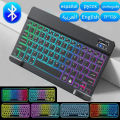 【Must-Have Style】 Mini Keyboard RGB Keyboard 10 inch Backlit Keyboard Backlight Touchpad Keyboard for IOS Android Windows. 