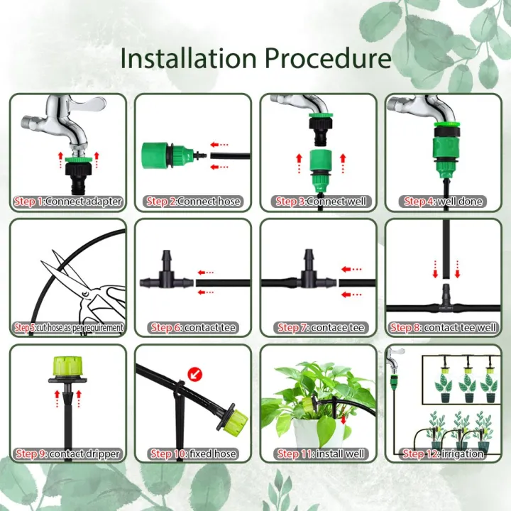 5-50m%20Garden%20Automatic%204/7mm%20Hose%20Green%20Micro%20Drip%20Irrigation%20System%20Spray%201/4''%20Planting%20Self-Watering%20Kit%20Adjustable%20Dripper%20-%20Image%202