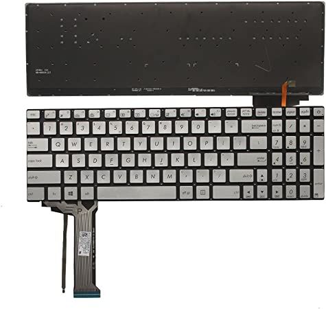 Asus Laptop Keyboard For Asus N551 N551J N551JB N551JK N551JM N551 Silver with Backlit Keyboard