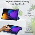 Premium Cover for Xiaomi Mi Pad 7/7 Pro 11.2 inch Cover, Soft Flexible Flip Case Cover with Pen Holder for Xiaomi Pad 7/7 Pro 11.2 inch, Support Auto Sleep Wake, Recoil Series - Black / Navy Blue.