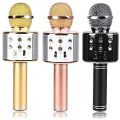 WS-858 Rechargeable Wireless Karaoke Bluetooth Microphone USB Player with Inbuilt Speaker with Audio recording. 