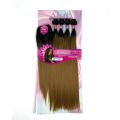 Adorable Yaki Straight Heat Resistant Fiber Natural Color Soft Synthetic Packet Hair With Free Machine Closure Amazing Yaki 4pcs.
