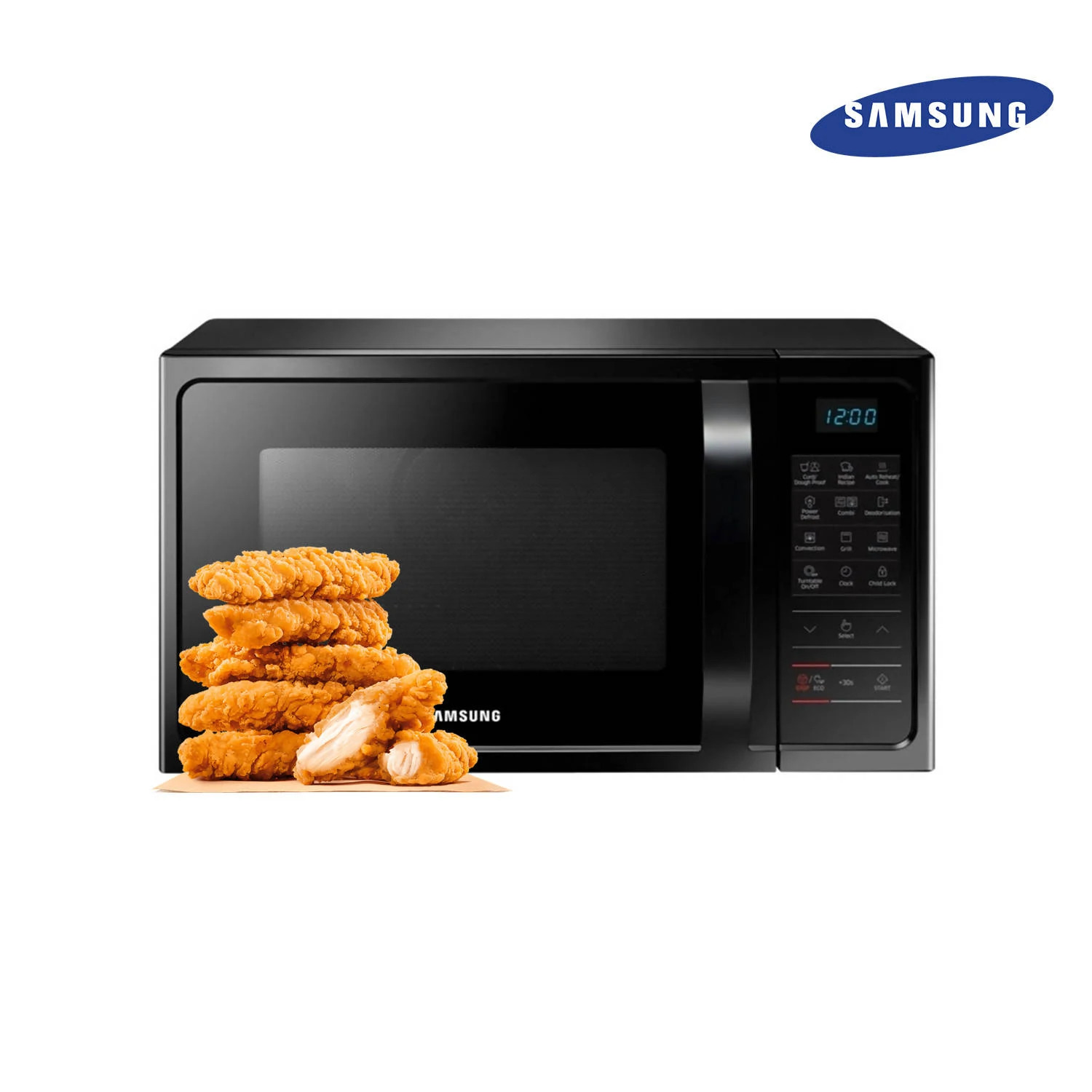 Samsung official Convection Microwave Oven with Ceramic Cavity, 28 Litter Model- MC28H5023AK/D2 Black