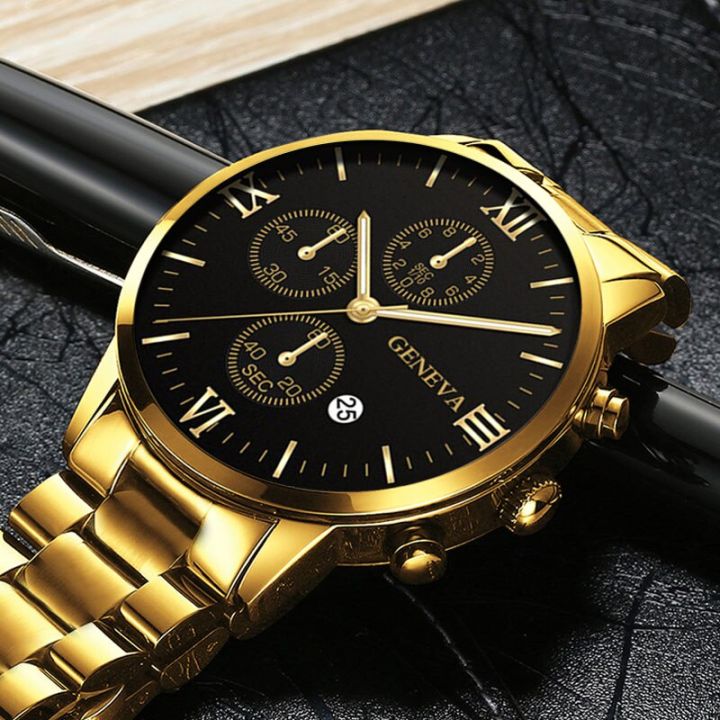 GENEVA%20Fashion%20Mens%20Watches%20Luxury%20Gold%20Stainless%20Steel%20Quartz%20Wrist%20Watch%20Men%20Business%20Casual%20Calendar%20Clock%20Panlalaking%20Relo%20-%20Image%206