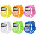 【YIYANGMAOYI111】Children Calculator Silicone Date Keypad Watch 667C.