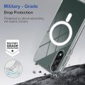 For OnePlus Nord 5 MagSafe Compatible Shockproof Transparent Slim Fit Wireless Charging supported Frosted Border Phone Back Case Mobile Cover-EGL.