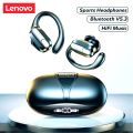 【FUPANG】Lenovo XT80 True Wireless Bluetooth 5.3 Earphones with Button Control Power Noise Earhooks Waterproof Headset. 