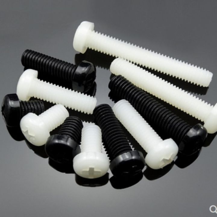 20-100pcs%20nylon%20screw%20M2%20m2.5%20m3%20m4%20m5%20m6%20m8%20white%20or%20black%20Nylon%20Plastic%20insulation%20Phillips%20%20round%20pan%20Head%20Machine%20Screw-10mm%20-%20Image%206