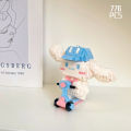 Anime Building Blocks Toys Melody Cycling Kuromi Building Blocks Ornaments For Home Decoration.
