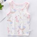 Girls Tank Tops Summer T-shirts for Kids Cartoon Printed Vest Children Underwear 1-8years Young Girl Undershirts Baby Bottom. 
